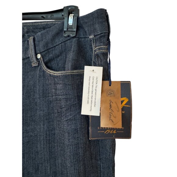 Seven7 Bootcut Womens Jeans Size 12 Dark Wash Stretch Denim - Picture 4 of 7